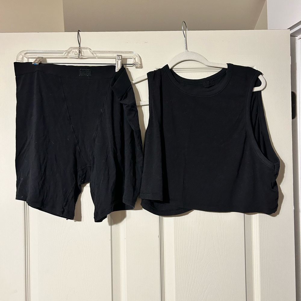 SKIMS 2X/3X two piece loungewear / sleep set